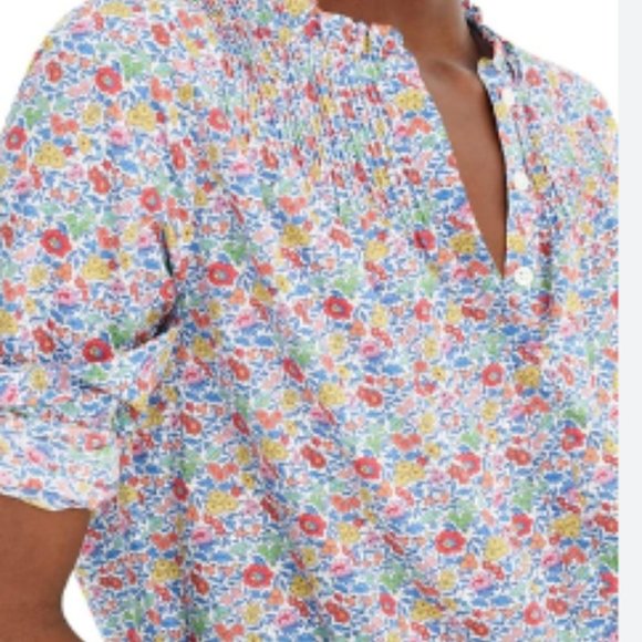 J. Crew Ruffle Classic Popover Shirt Liberty London Favourite Flowers - Picture 3 of 12